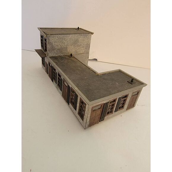 Vintage Model Railway Brown Industrial Building With Windows Railway Scenery - Picture 4 of 5
